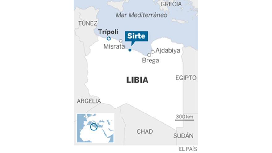 Mapa de Libia. (El País) 