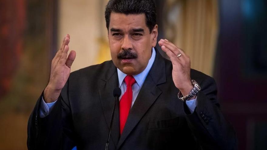 El presidente de Venezuela, Nicolás Maduro, habla durante una rueda de prensa en Caracas. (EFE)