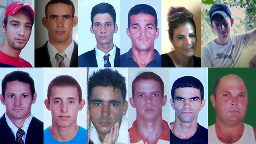 En la imagen, doce de los trece balseros desaparecidos que zarparon desde Cuba en diciembre de 2015. (14ymedio)