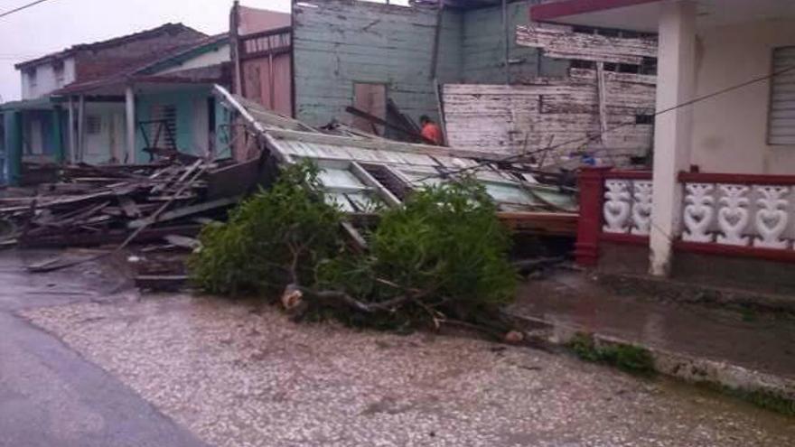 Municipio Esmeralda en Camagüey entre los más afectados por el paso del huracán Irma. (Cortesía)
