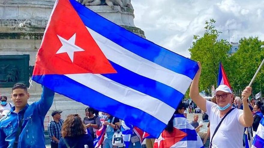 En 2021, después de la represión a las manifestaciones del 11 de julio, los cubanos residentes en el exterior hicieron varias jornadas de apoyo a los detenidos. (14ymedio)