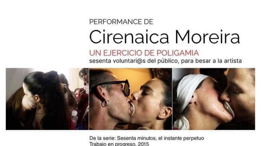 Performance 'Un ejercicio de poligamia' de Cirenaica Moreira Díaz.
