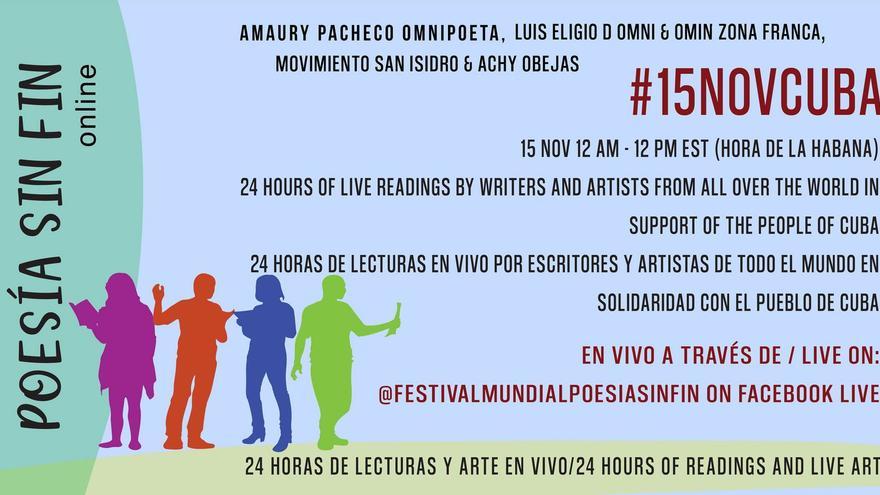 Poesía Sin Fin en apoyo al 15N. (Facebook)
