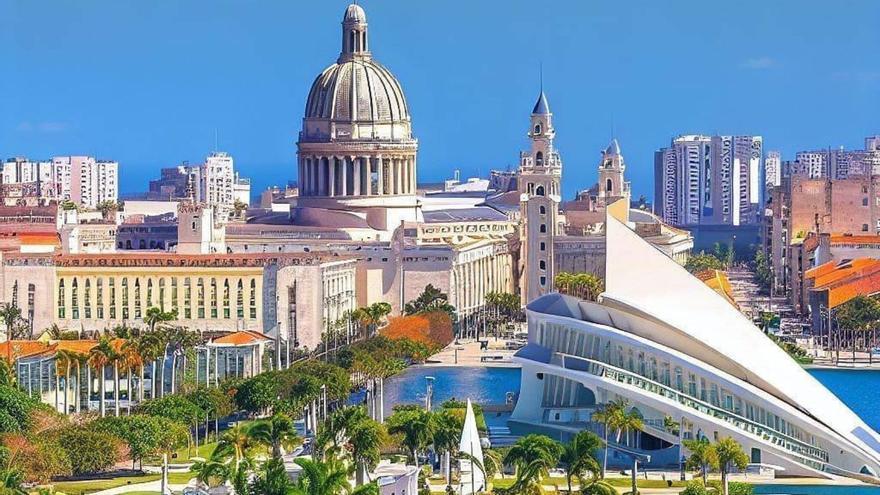 La Habana recreada con inteligencia artificial. (IA.Cuba/ Inteligencia Artificial Cuba)
