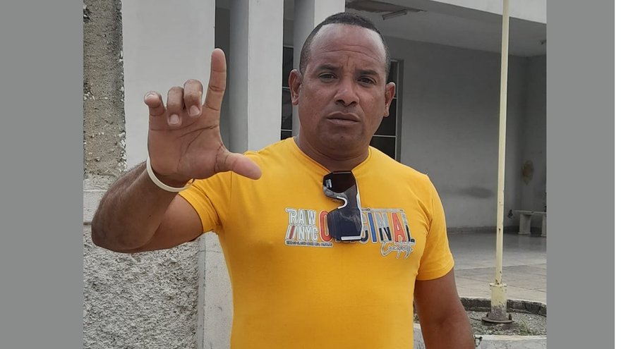 Andres Lugo Pérez, que estaba en libertad bajo fianza, ingresó el viernes en prisión, donde deberá cumplir ocho años de condena por manifestarse en Palma Soriano el 11J. (Facebook)
