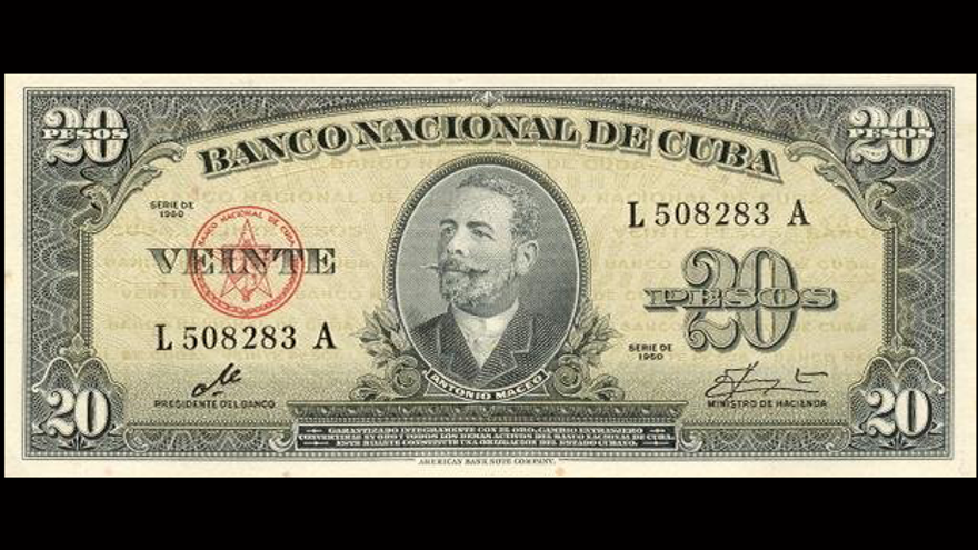 Billete de 20 pesos con la firma del Che