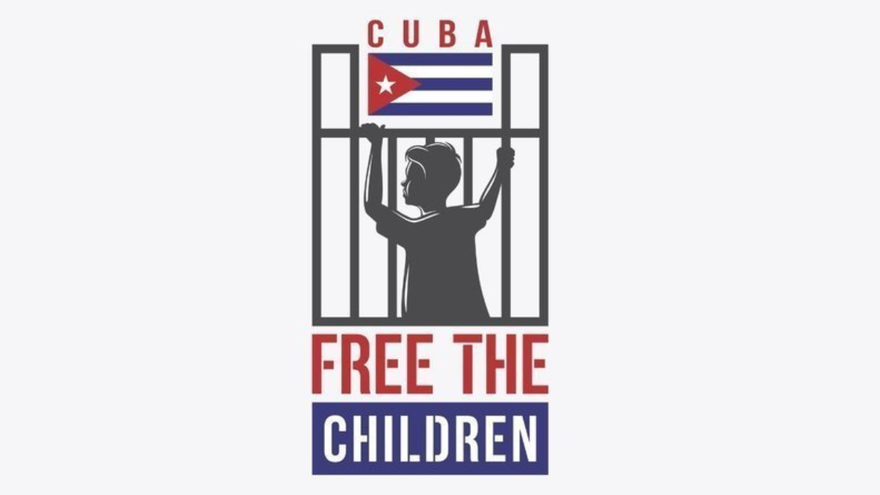 Cartel de campaña en change pidiendo la liberación de los menores encarcelados. 