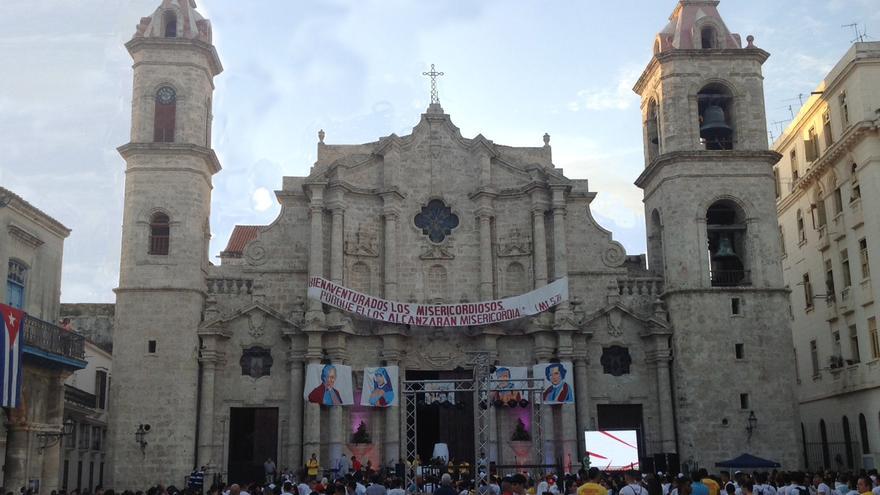Celebraciones este jueves en La Habana de manera simultánea a la Jornada Mundial de la Juventud que se celebra en Cracovia, Polonia. (14ymedio)