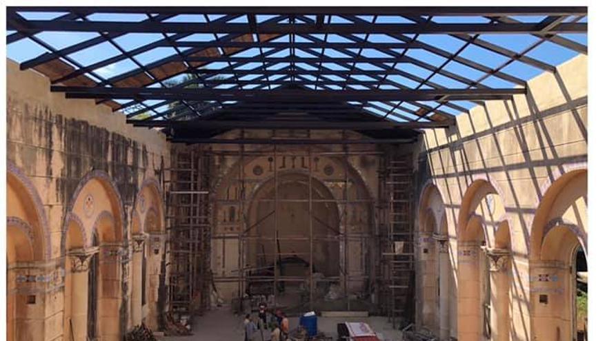 El edificio había sido sometido a una reparación capital en 2021. Toda la estructura fue restaurada, se pintaron frescos y colocaron mosaicos. (Facebook/Iglesia de San Charbel y Santo Tomás de Villanueva)