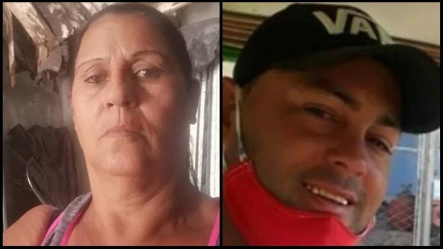 Luisa Fleitas Bravo y su hijo, Rolando Vázquez, condenado a 21 años de prisión en La Güinera. (14ymedio)