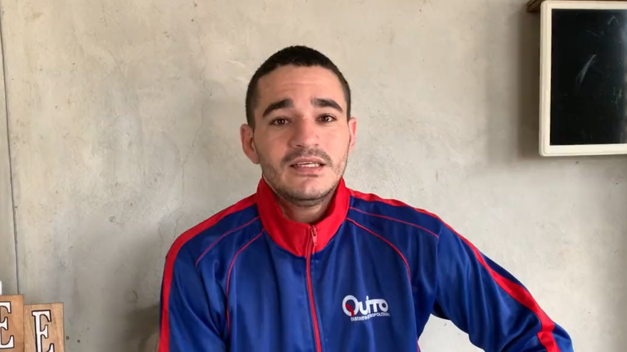 Andy García Lorenzo este lunes en un video en el que criticó el juicio contra Otero Alcántara y 'Osorbo', poco antes de ser detenido de nuevo. (SailydeAmarillo)