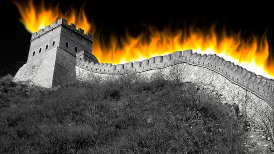 La Gran Muralla china como sÃ­mbolo del Gran Cortafuegos. (Ryan M Mclaughlin)