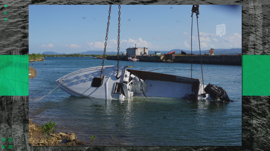Imagen presentada por las autoridades para mostrar las modificaciones de la lancha hundida en Bahía Honda. (Cubadebate)