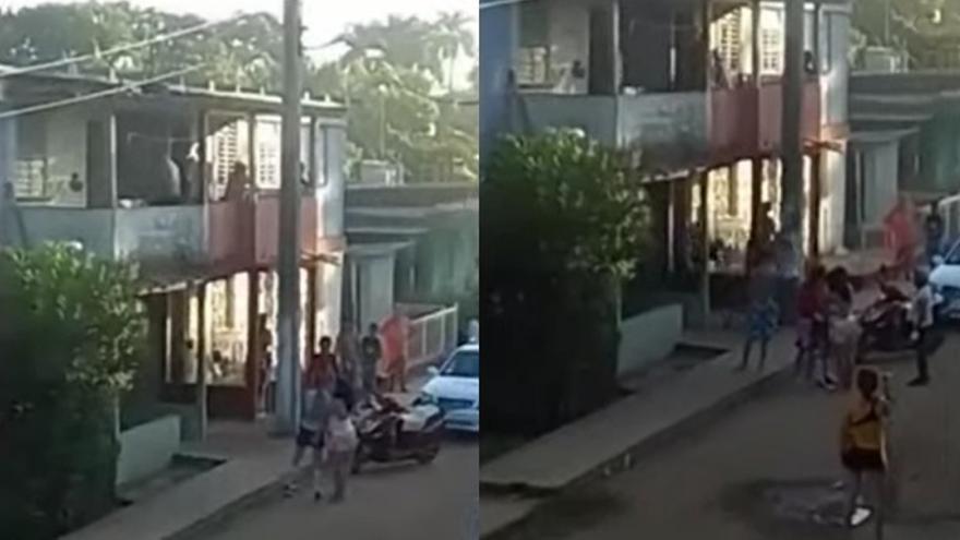 Imágenes de un video grabado por los vecinos del la víctima en Mayabeque. (Cortesía) 