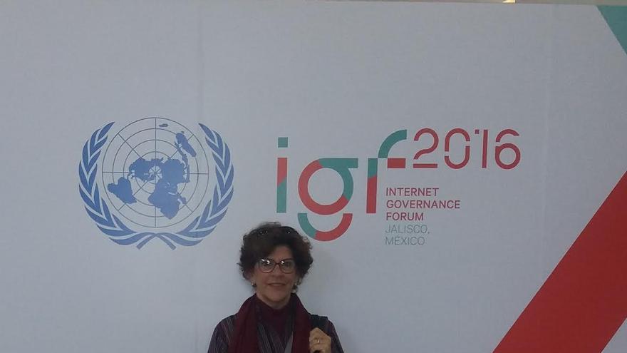 Regina Coyula durante el Forum de Gobernanza de Internet en México. (Cortesía)