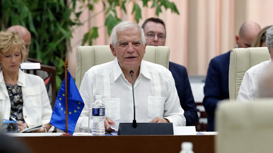 El alto representante de la UE para los Asuntos Exteriores, Josep Borrell, en el III Consejo Conjunto entre la UE y Cuba, este viernes en La Habana. (EFE/Ernesto Mastrascusa)