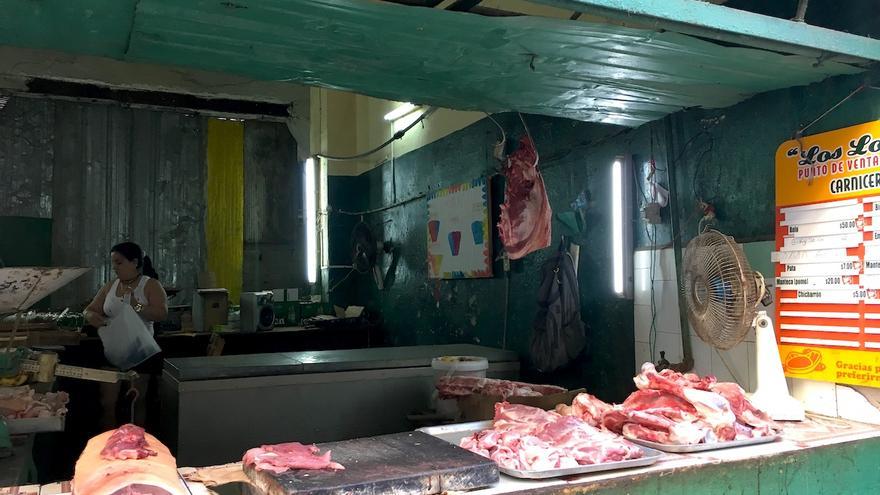 La libra de carne de cerdo sin hueso ha alcanzado los 70 CUP en varios mercados de la Isla. (14ymedio) 