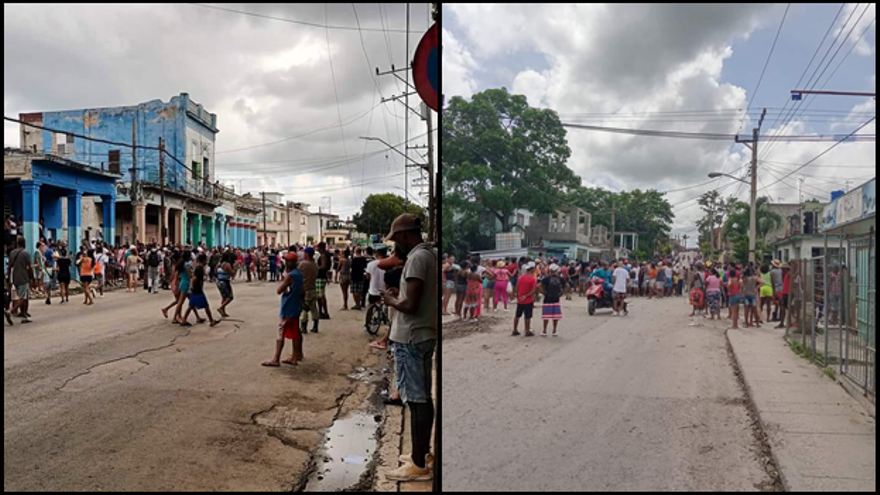 Collage von 14ymedio | Bildquelle: https://havanatimes.org/news/new-protests-in-cuba-government-cuts-off-internet/ © Na | Bilder sind in der Regel urheberrechtlich geschützt