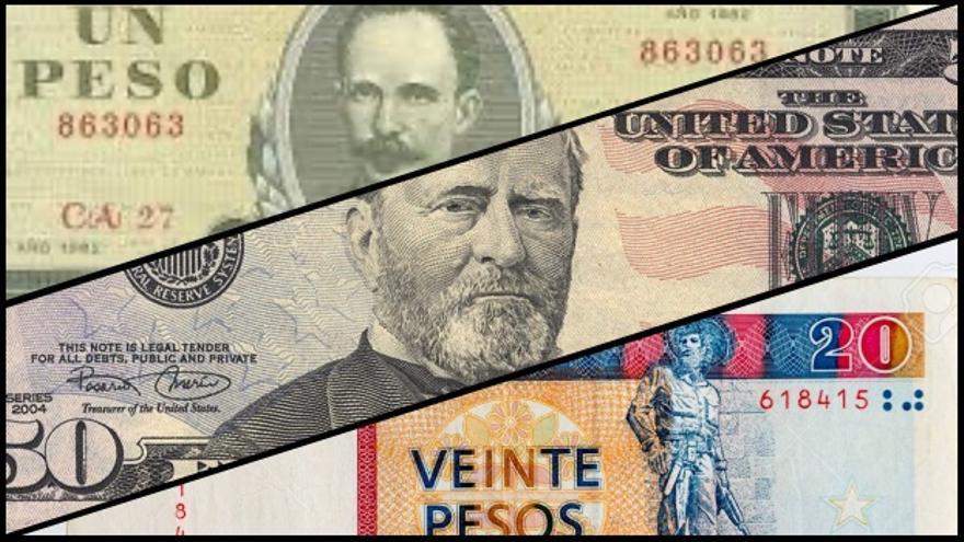 El peso convertible o chavito pretendió ser el sustituto del dólar en Cuba. (Collage/14ymedio)