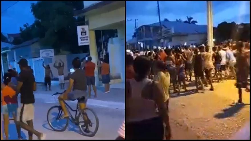 with cries of "freedom"hundreds of Cubans launch to protest in Caimanera, Guantánamo