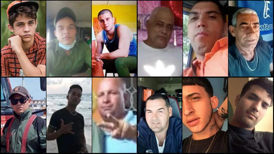 Los rostros de algunas víctimas mortales del incendio en la Base de Supertanqueros de Matanzas. (Collage)