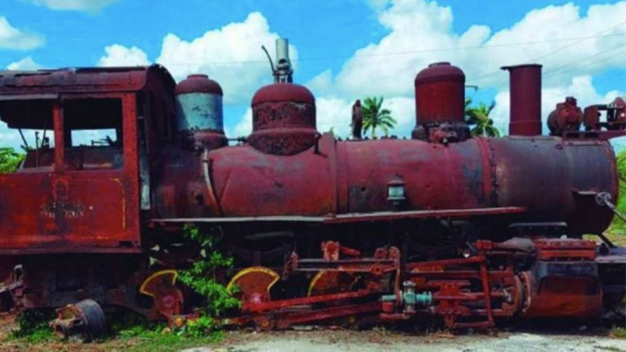 La antigua locomotora Baldwin, ensamblada en 1917, “se convirtió en cabillas y otros elementos cuyo paradero ha sido imposible determinar”. (Escambray)