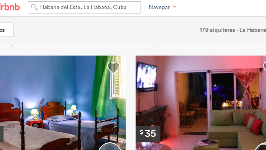 La página web Airbnb ofrece alojamientos particulares en todo el mundo. 