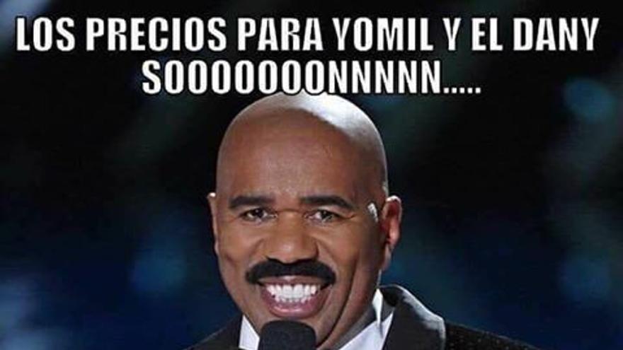 Muchos usuarios de las redes sociales han utilizado los memes para criticar los precios del concierto de 'Yomil y el Dany'. (CC)