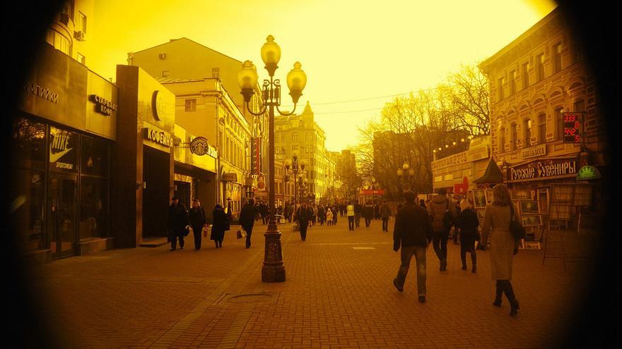 Calle Arbat, en Moscú. (Flickr)