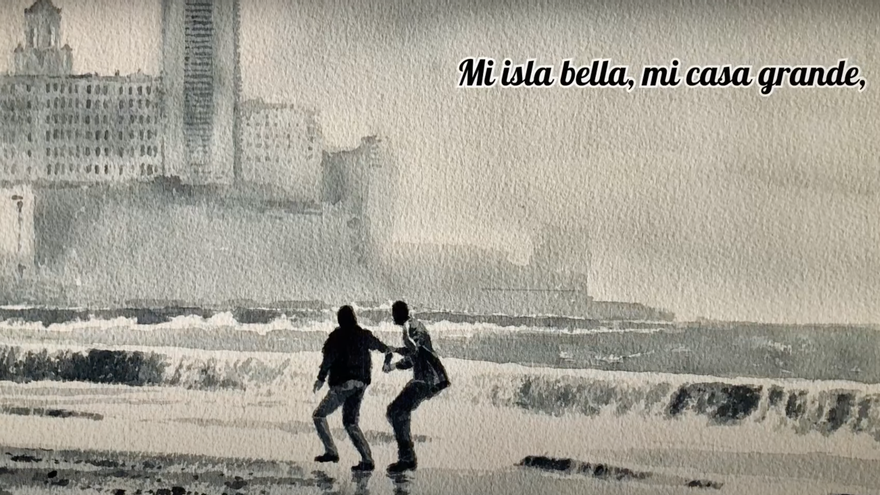 Fotograma del video de 'Mi isla bella', presentado este jueves en plataformas de música. 