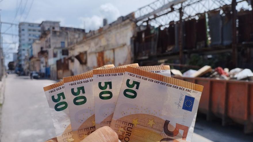 La cotización del euro en Cuba contrasta con la cotización internacional de la moneda europea, que ha caído en los últimos meses frente al dólar. (14ymedio)