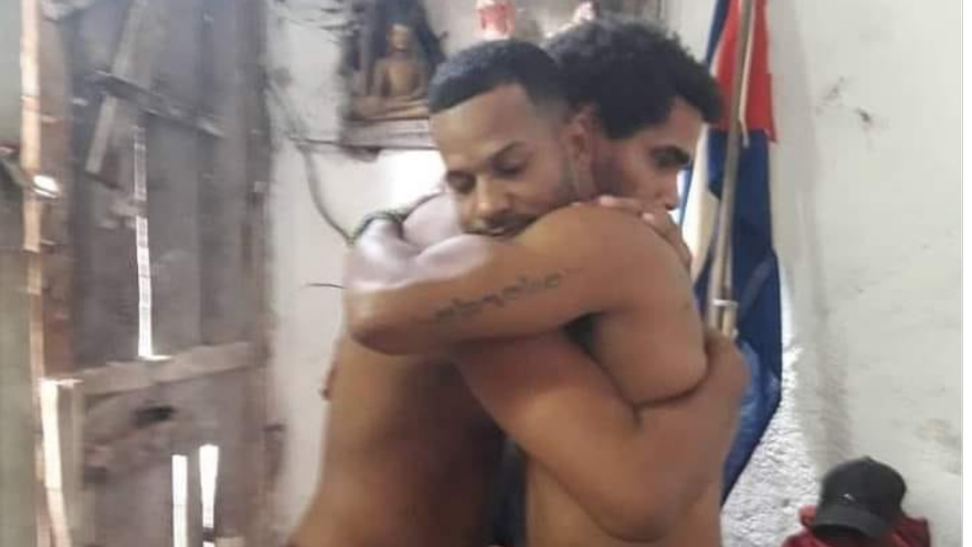 Otero Alcántara y Maykel Castillo en La Habana, cuando aún estaban en libertad. (Anamely Ramos)