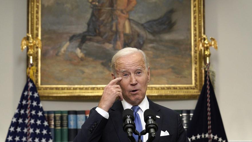 Joe Biden en una intervención en la Casa Blanca, en Washington, el 30 de septiembre de 2022. (EFE/Yuri Gripas/Pool)