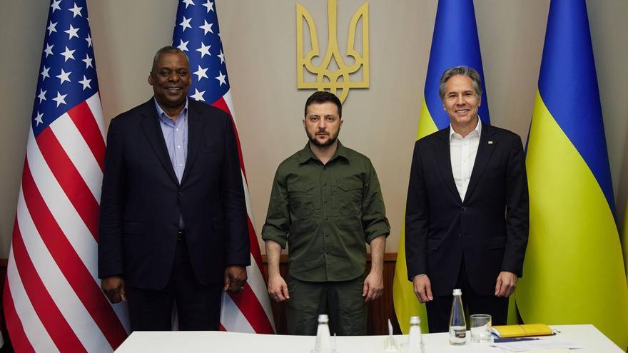 La visita de Blinken a Kiev se produjo después de que varios líderes europeos viajaran a la capital ucraniana para entrevistarse con Zelenski para mostrarle su apoyo. (Presidencia Ucrania)
