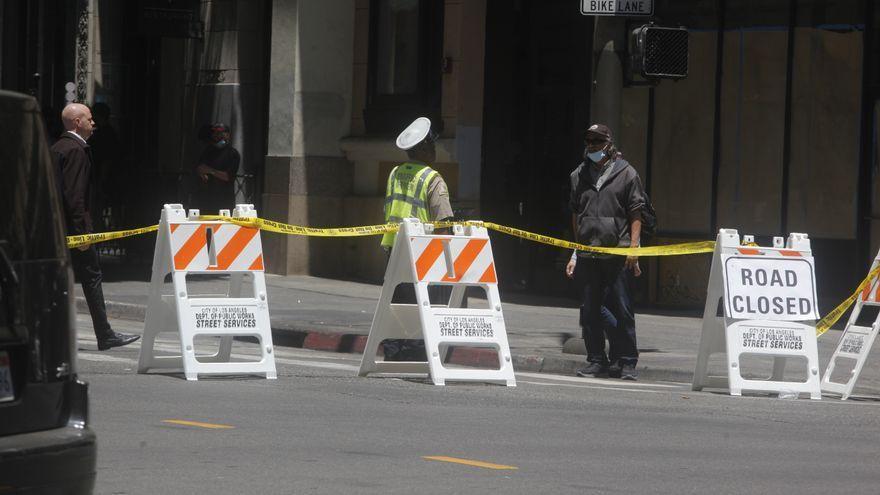 Calles cortadas en Los Ángeles por la primera jornada de la Cumbre de las Américas. (EFE)