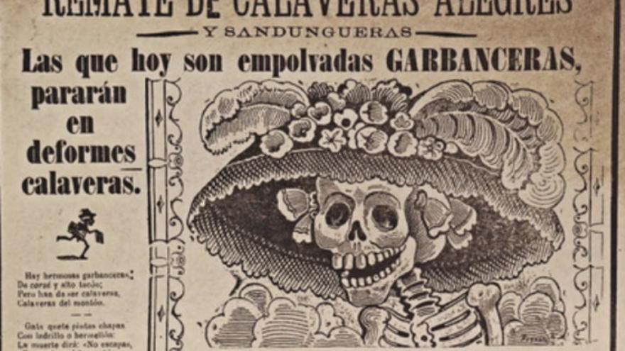La primera imagen de la Catrina surgió en 1912 de manos del grabador mexicano Juan José Posada para ilustrar unos versos en rima a propósito de Día de Muertos. (Archivo) 