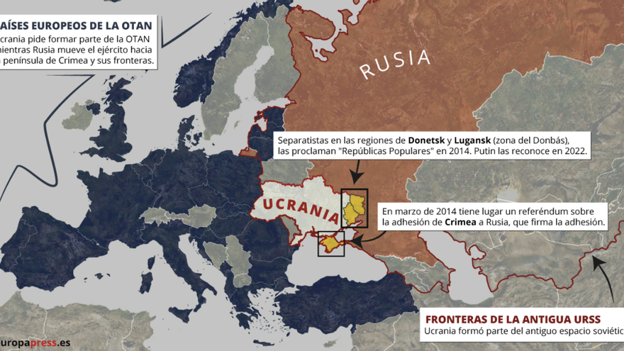 Contexto europeo en el conflicto militar entre Rusia y Ucrania. (EUROPA PRESS)