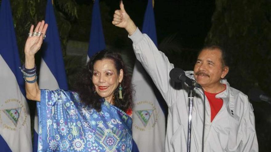 Daniel Ortega y Rosario Murillo, quienes dirigen todos los aparatos de poder en Nicaragua. (@lavozsandinista)