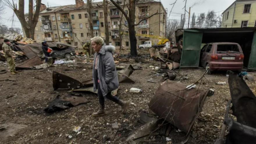  Donetsk después de un ataque del Grupo Wagner. (EFE)