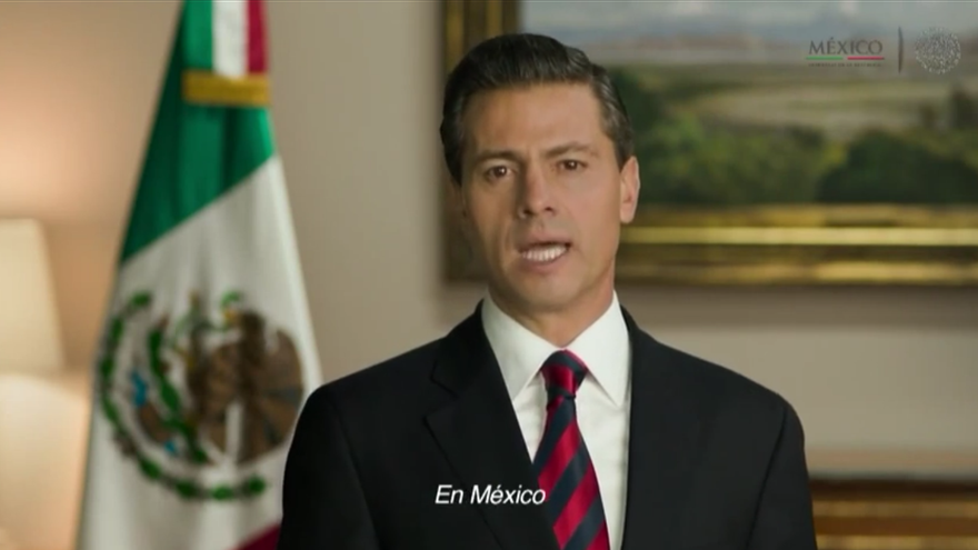 El presidente Enrique Peña Nieto se dirige a la nación el día de las elecciones al Congreso. (Presidencia de México)