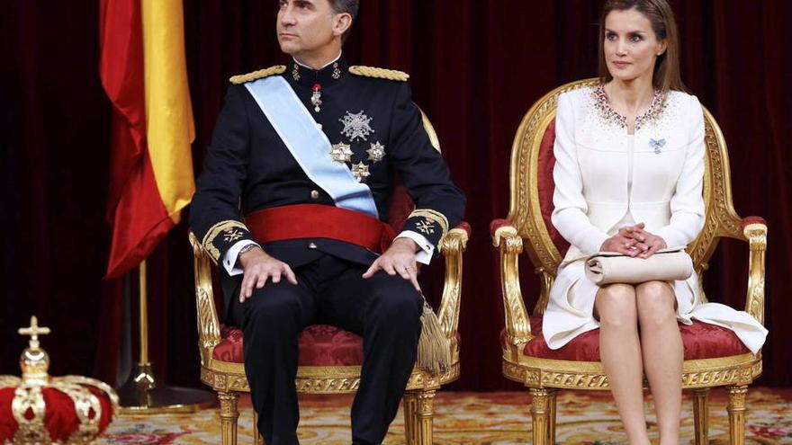 Los Reyes de España, Felipe VI y Letizia, durante un acto oficial. (EFE)