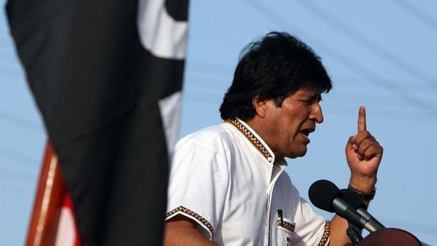Evo Morales en un acto con sus seguidores este fin de semana. (EFE)