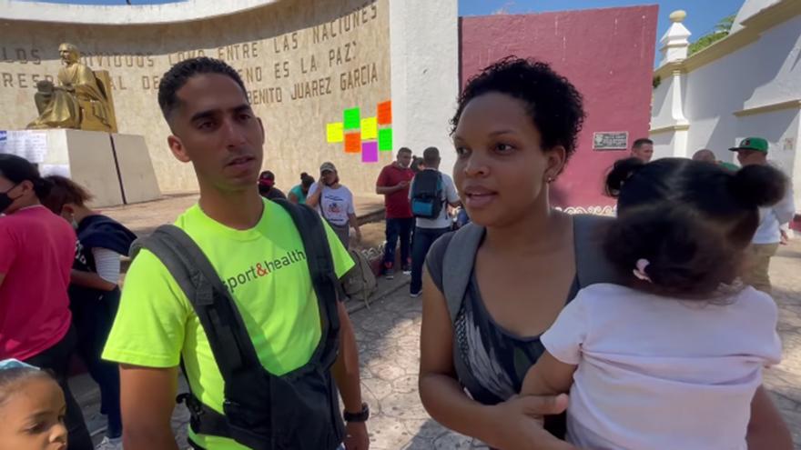 Familias de cubanos se encuentran varadas en Tapachula ante la lentitud de los trámites del INM. (14ymedio)