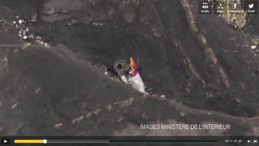 Fotograma de un vídeo difundido por el ministerio de Interior francés de la zona del siniestro. (Ministère de l'Intérieur)