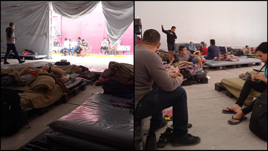 Imágenes de las condiciones en que se encuentran los extranjeros irregulares en el centro para migrantes de Nuevo León. (14ymedio)