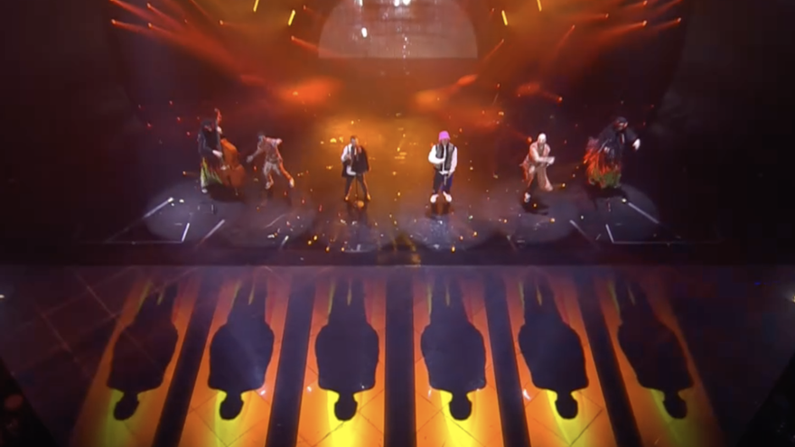 El grupo ucraniano Kalush Orchestra, vencedores de la última edición del festival de Eurovisión. (Captura/RTVE)