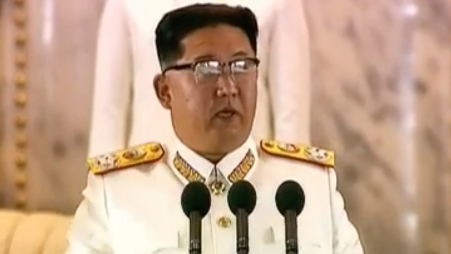 Kim Jong un durante su discurso de este miércoles. (Captura)
