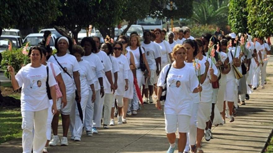 Marcha de las Damas de Blanco por La Habana. (EFE)