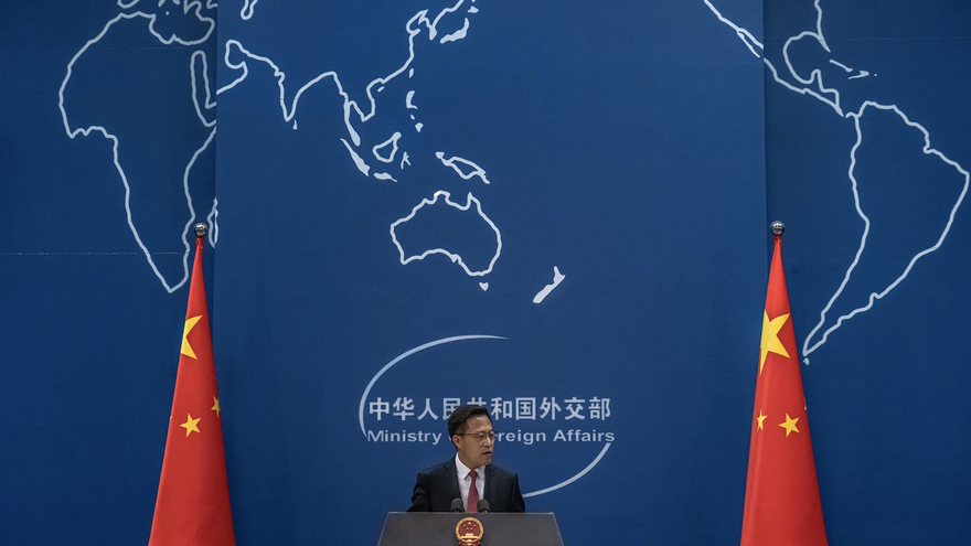 Imagen de archivo del portavoz del Ministerio de Asuntos Exteriores de China, Zhao Lijian. (EFE/EPA/Roman Pilipey)