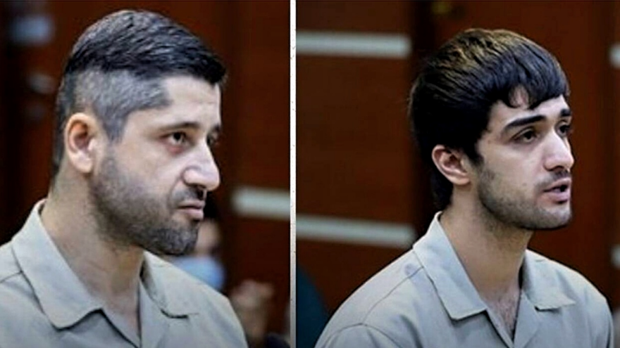 Este sábado fueron ejecutados Mohammad Mehdi Karami y Mohammad Hosseini por el supuesto asesinato de un basiji. (Captura/EFE)